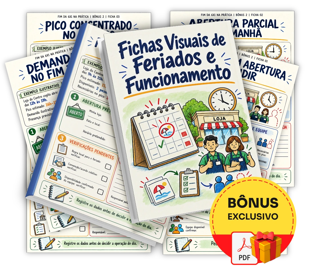 Fichas Visuais de Feriados e Funcionamento
